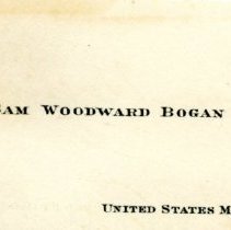Sam Woodward Bogan [calling card] United States Marine Corps
